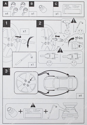Zajišťovací šrouby SICUSTAR M14x1,5x30mm, kulová R 14 (pohyblivá), klíč 17