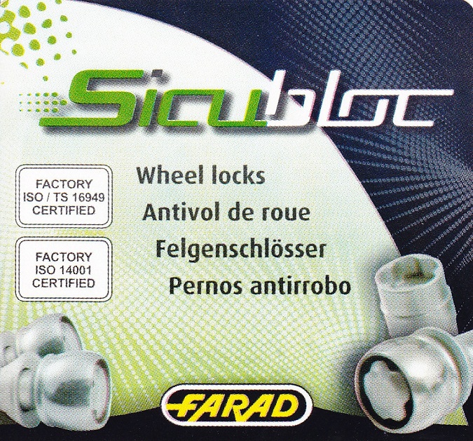 Zajišťovací šrouby SICUBLOC M14x1,5x40mm, kužel, klíč 17