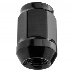 Kolová matice M12x1,25mm, dosedací plocha kužel, zavřená, klíč 19, černý pozink