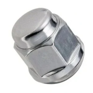 Kolová matice M14x1,5mm, dosedací plocha kužel, nerez víčko, klíč 19, pozink