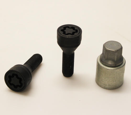 Zajišťovací šrouby SICUSTAR M14x1,25x28mm, kužel, klíč 17, černé