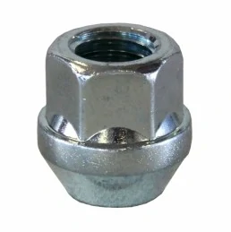 Kolová matice M12x1,5 mm, dosedací plocha kužel, otevřená, klíč 19, pozink stříbrný