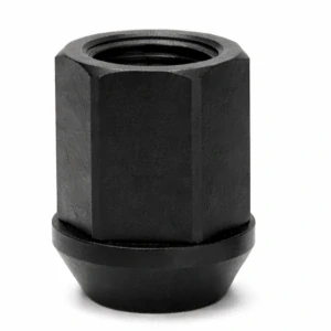 Kolová matice M14x1,25mm, dosedací plocha kužel, otevřená, klíč 19, černá