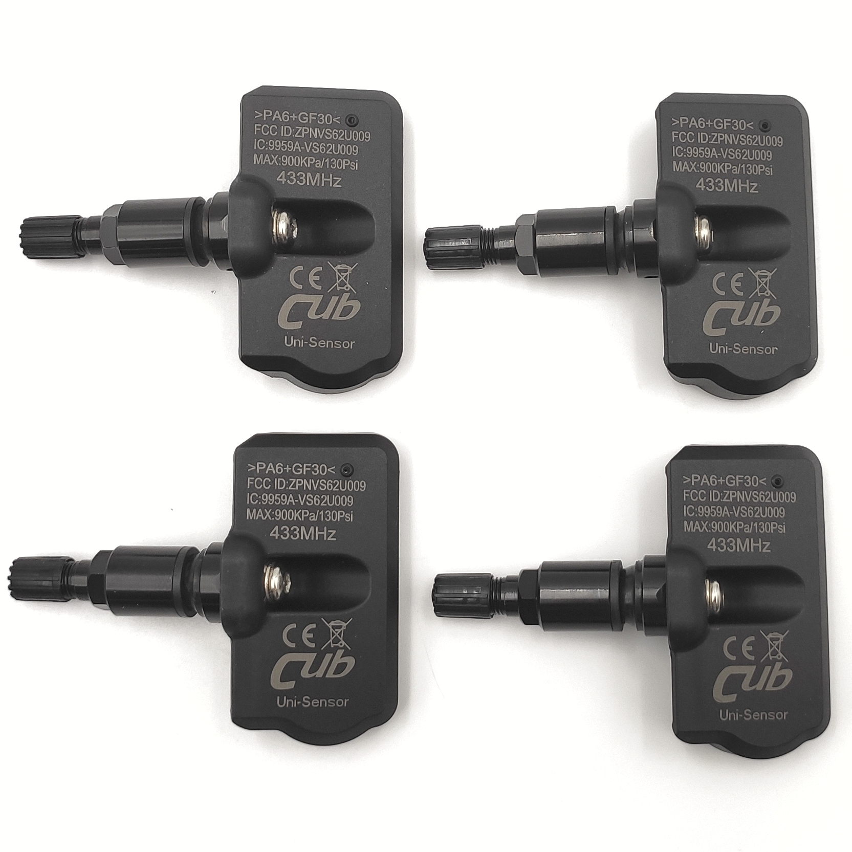 VÝPRODEJ: TPMS senzor tlaku pneumatik CUB EU 433 MHz programovatelný, Jeep Wrangler, Gladiator r.v.22-, sada 4ks