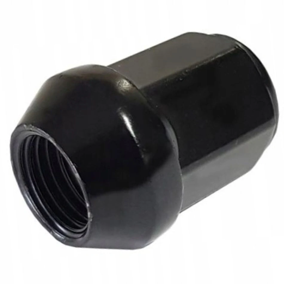 Kolová matice M12x1,25mm, dosedací plocha kužel, zavřená, klíč 19, černý pozink