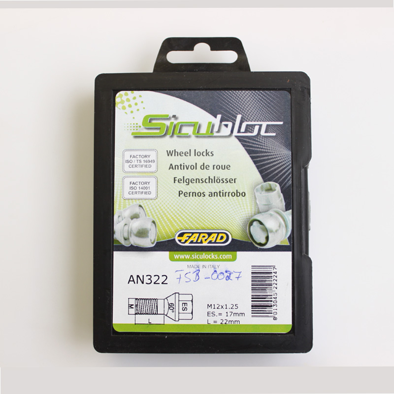 Zajišťovací šrouby SICUBLOC M12x1,25x22mm, kužel, klíč 17