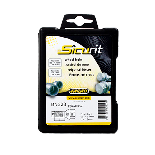 Zajišťovací šrouby SICURIT M12x1,25x23mm, kužel, klíč 17