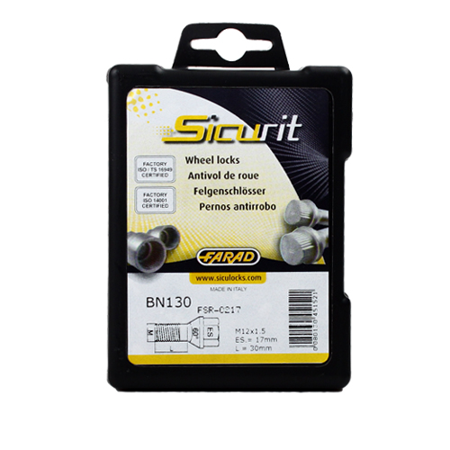 Zajišťovací šrouby SICURIT M12x1,5x30mm, kužel, klíč 17