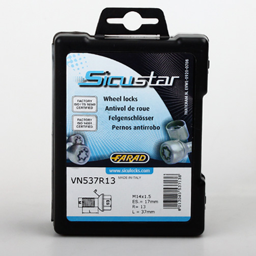 Zajišťovací šrouby SICUSTAR M14x1,5x37mm, koule, klíč 17