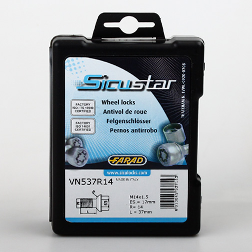 Zajišťovací šrouby SICUSTAR M14x1,5x37mm, koule R14, klíč 17