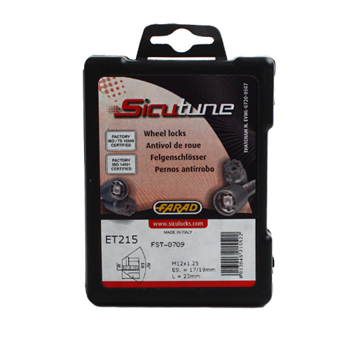 Zajišťovací matice SICUTUNE M12x1,25mm, kužel, zavřená, klíč 17/19