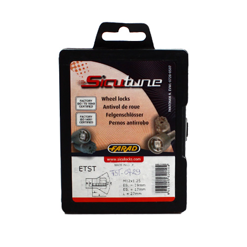 Zajišťovací matice SICUTUNE M12x1,25mm, kužel s krčkem, zavřená, klíč 17/19, 5ks