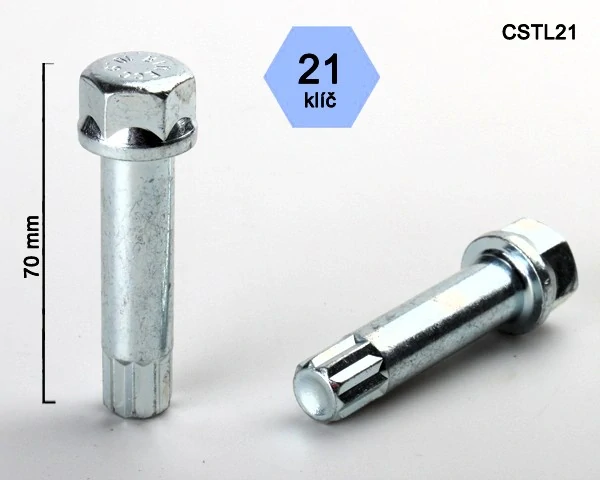 Klíč pro kolové šrouby a matice s vnitřním mnohohranem, hlava klíče 21mm