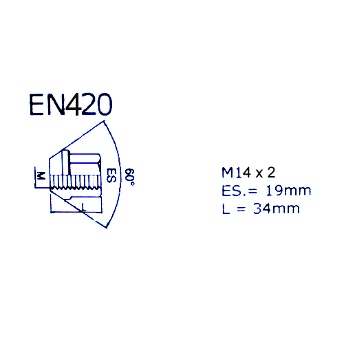 Zajišťovací matice SICUSTAR M14x2,0mm kužel, zavřená, klíč 19