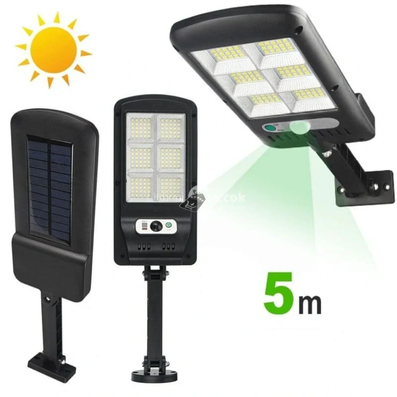 Solární světlo s čidlem pohybu, 120 SMD LED, solární venkovní lampa
