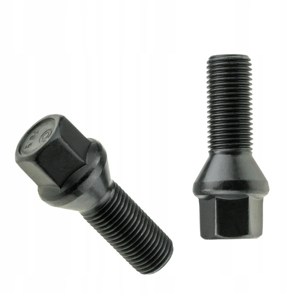 Kolový šroub M14x1,25x33mm, dosedací plocha kužel, klíč 17, černý pozink