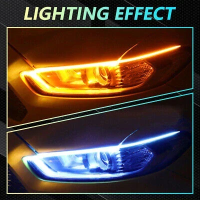 Flexibilní RGB LED pásek s DO ovládáním, sekvenční světlo 2x45cm, DRL denní svícení